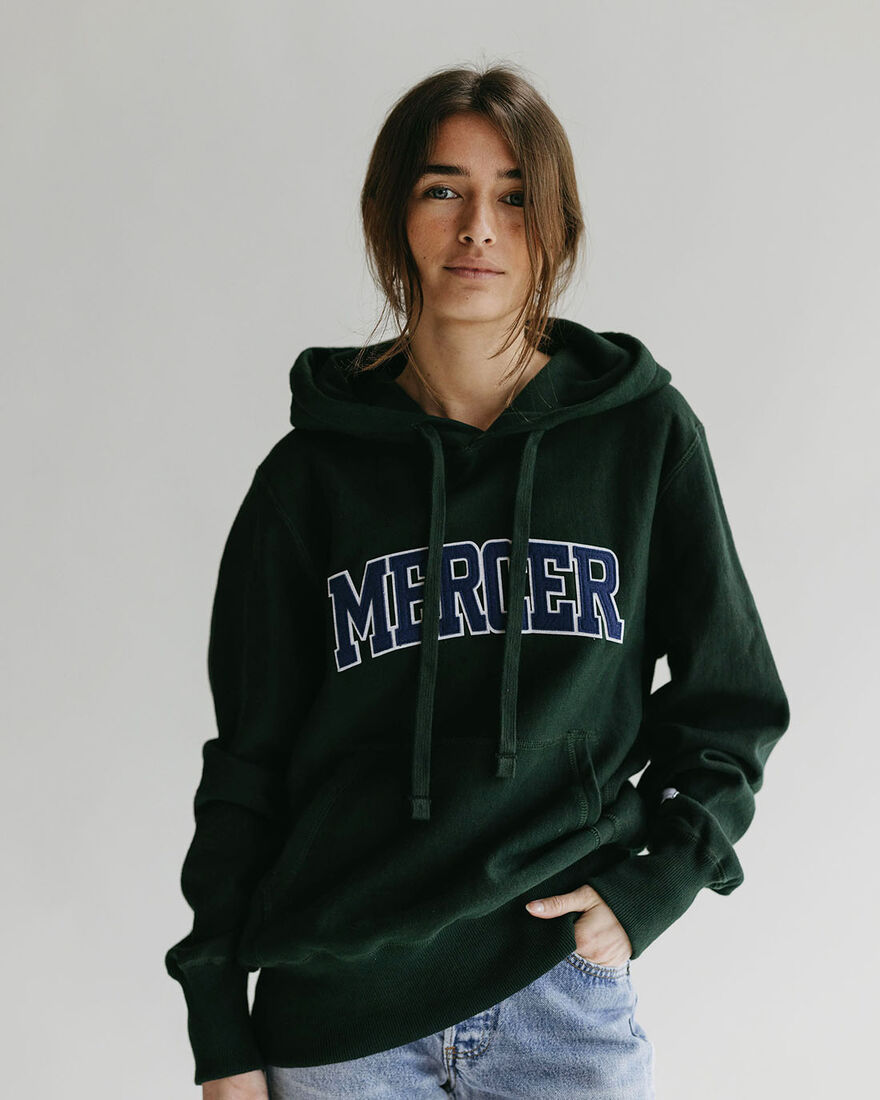 The Mercer Varsity Hoodie - Co, Dark green, hi-res