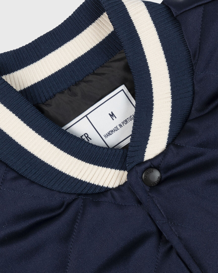 The Mercer Quilted Varsity, Navy, hi-res