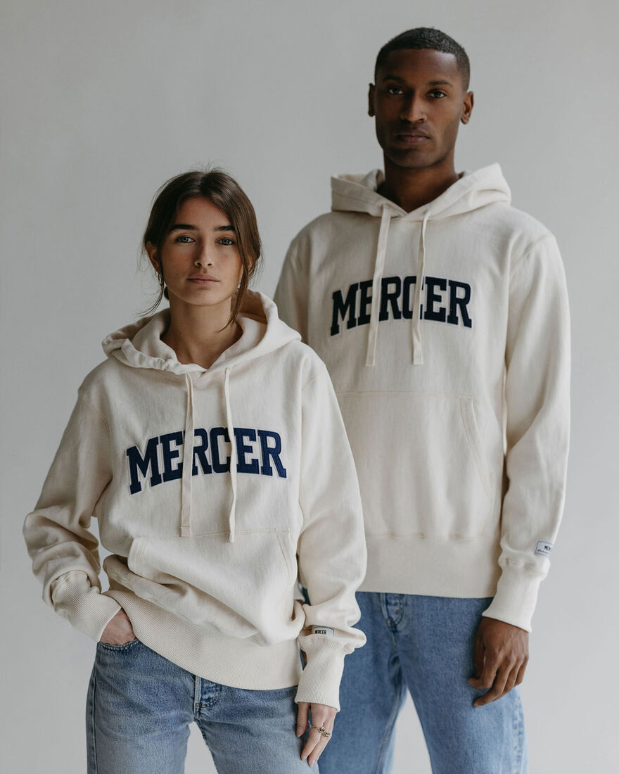 The Mercer Varsity Hoodie - Co, Off white, hi-res