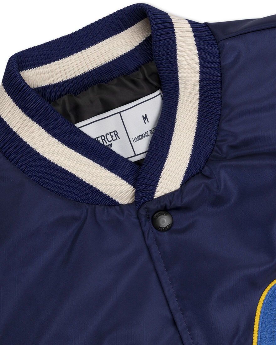 The Mercer x UCLA Re-Varsity Jacket, Navy, hi-res