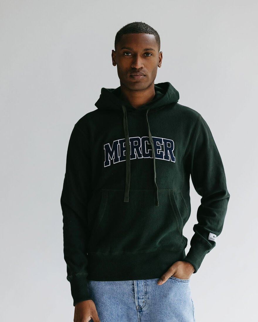The Mercer Varsity Hoodie - Co, Dark green, hi-res