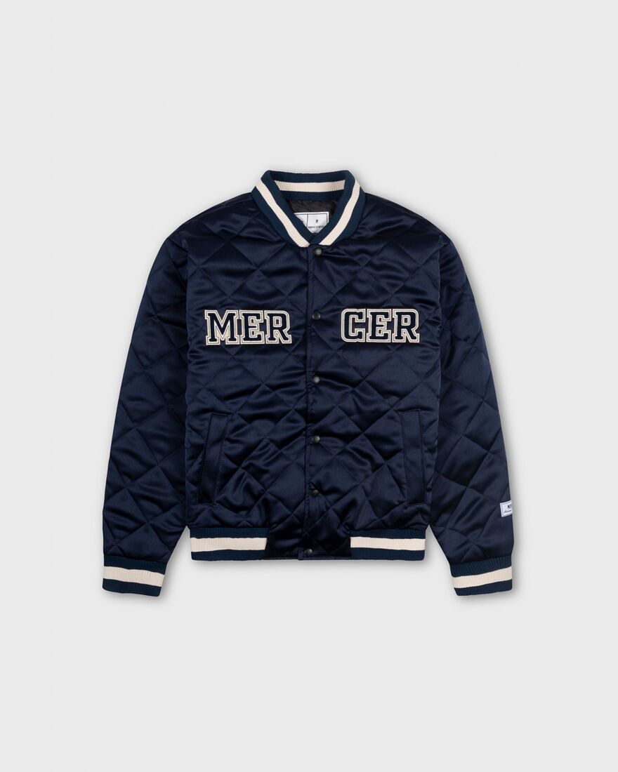 The Mercer Quilted Varsity, Navy, hi-res