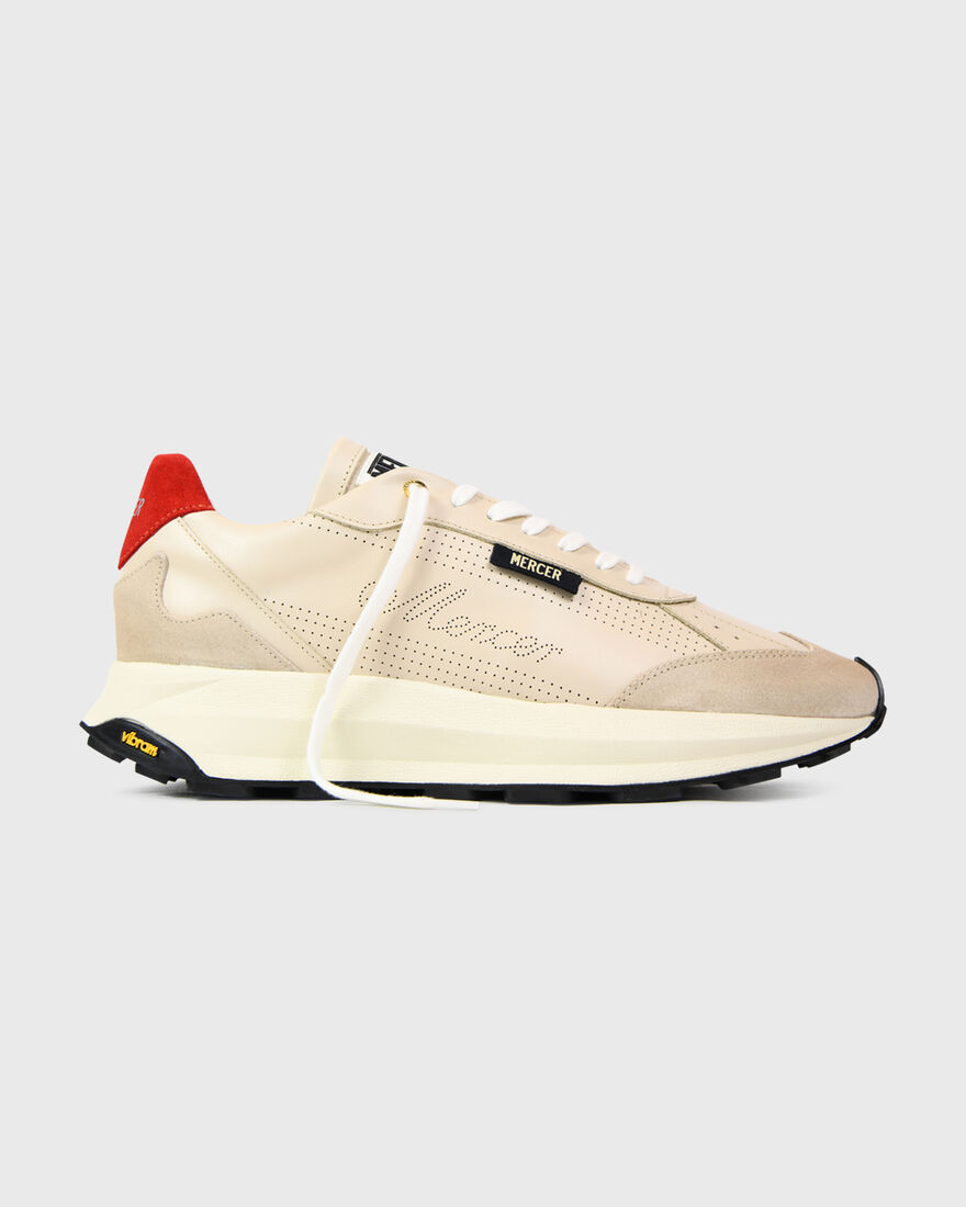The Racer - Perforated Nappa, Off white, hi-res