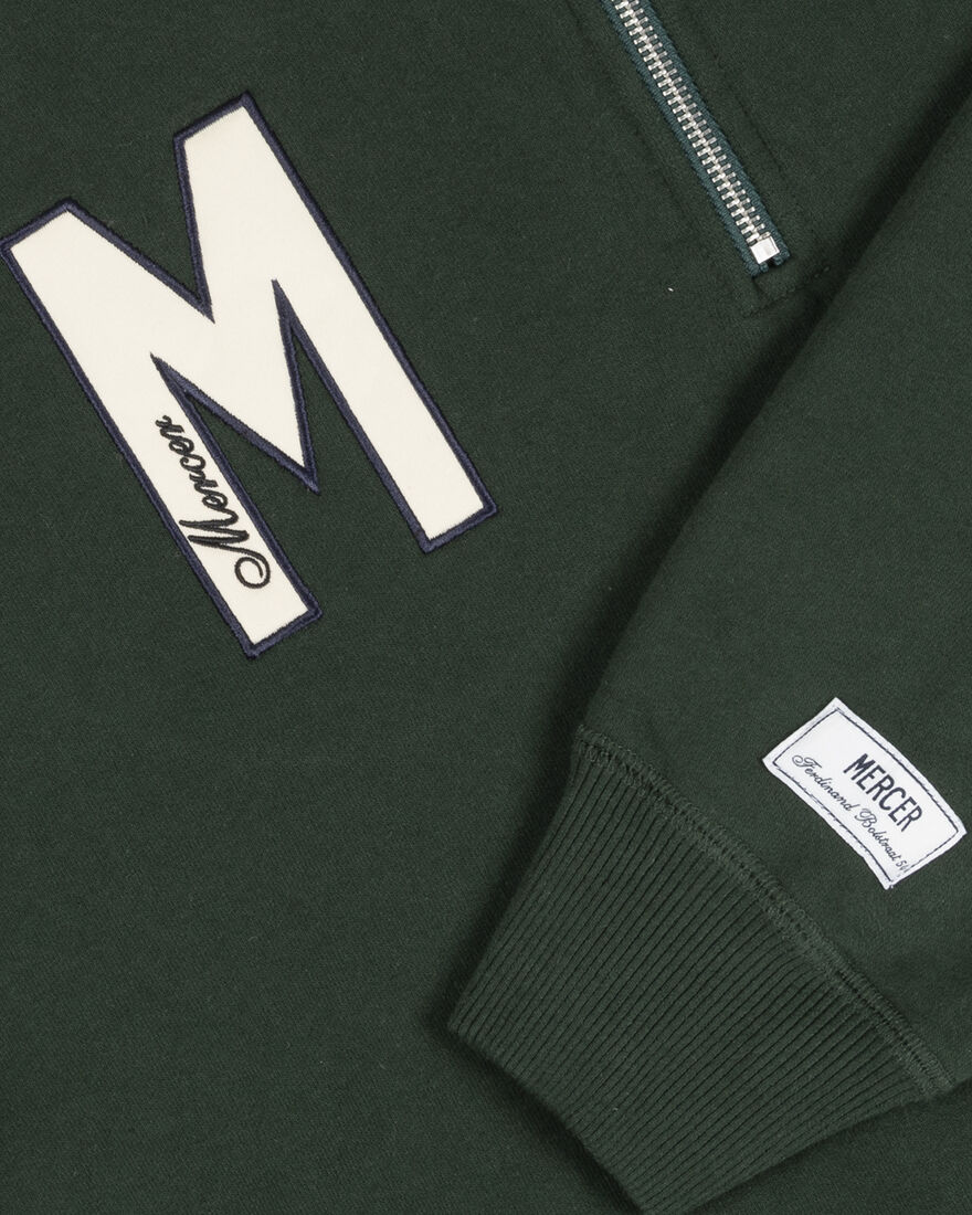 The Mercer M Quarter Zip, Dark green, hi-res