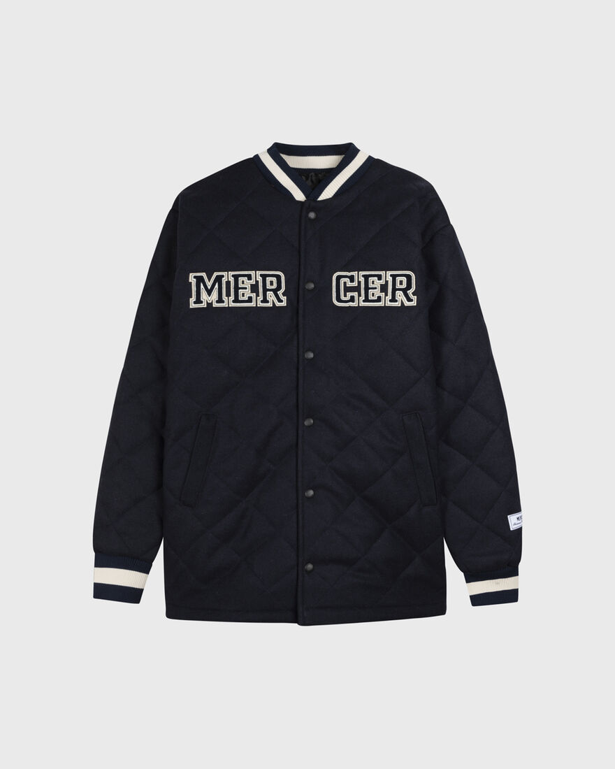 The Mercer-Quilted Varsity Wool, Navy, hi-res